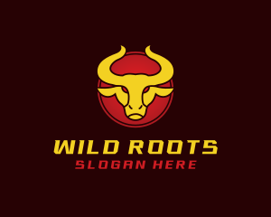 Wild Golden Bull  logo design