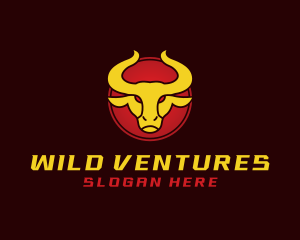 Wild Golden Bull  logo design