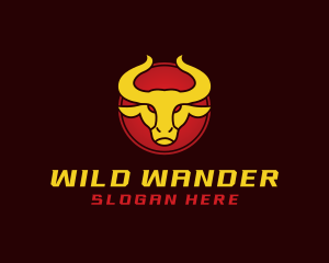 Wild Golden Bull  logo design