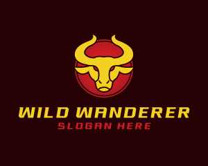 Wild Golden Bull  logo design