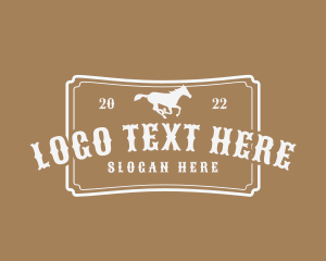 Horse Shoe - Western Horse Saloon logo design