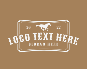 Saloon - Western Horse Saloon logo design