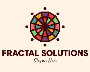 Fractal - Colorful Mosaic Wheel logo design