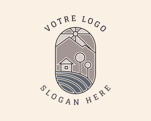 Cabin - Sun Mountain Home logo design