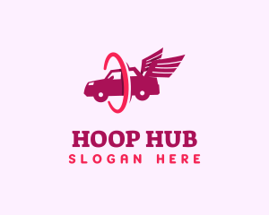 Hoop - Car Wings Transportation logo design