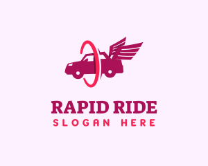 Car Wings Transportation logo design