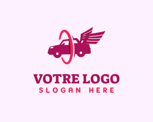 Driver - Car Wings Transportation logo design