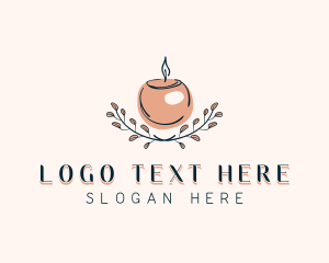 Tea Light - Candle Spa Decor logo design