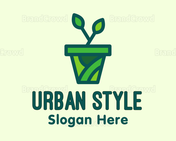 Eco Potted Plant Logo