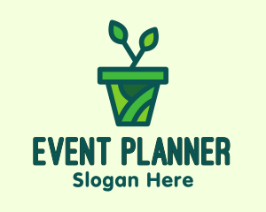 Interior - Eco Potted Plant logo design