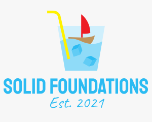 Refreshment - Cold Drink Boat logo design