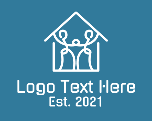 Family Health - Minimalist Family House logo design