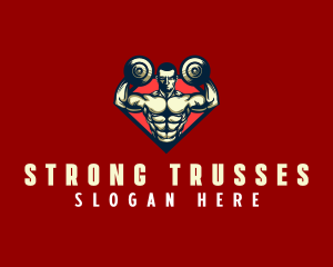 Weightlifting Strong Man logo design