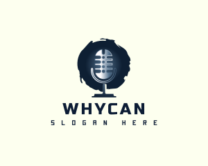 Podcast Microphone Radio Logo