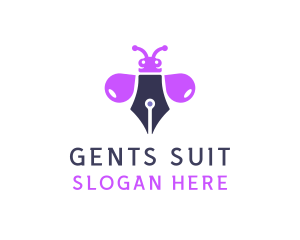 Learning - Purple Ink Bug logo design