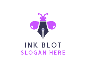 Purple Ink Bug logo design