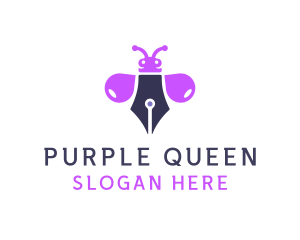 Purple Ink Bug logo design