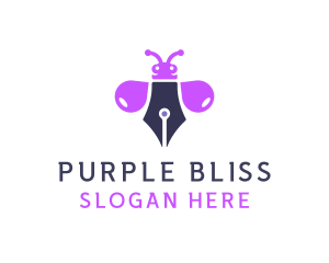 Purple Ink Bug logo design