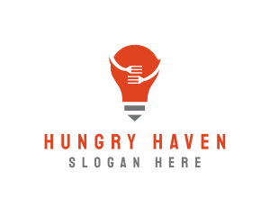 Hungry - Bulb Fork Restaurant logo design