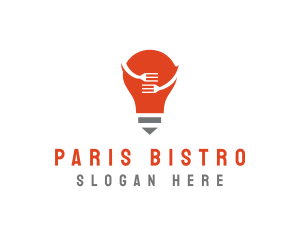 Bulb Fork Restaurant logo design