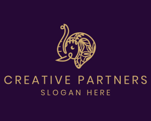 Creative Hindu Elephant logo design