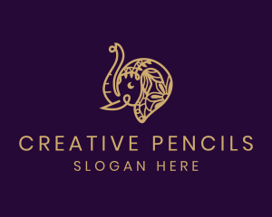 Creative Hindu Elephant logo design