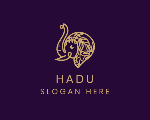 Creative Hindu Elephant logo design