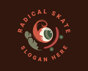 Skateboard - Streetwear Skateboarding Eye logo design