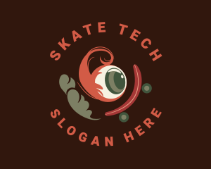 Kickflip - Streetwear Skateboarding Eye logo design