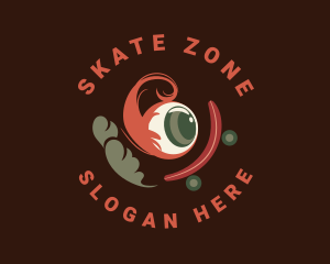 Streetwear Skateboarding Eye logo design