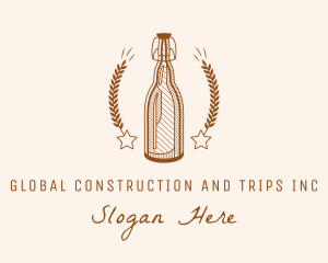 Wheat  Distillery Bottle Logo