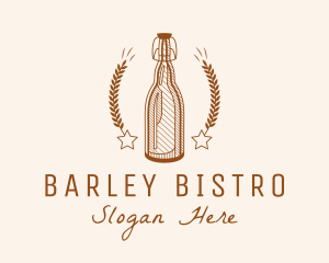 Barley - Wheat  Distillery Bottle logo design