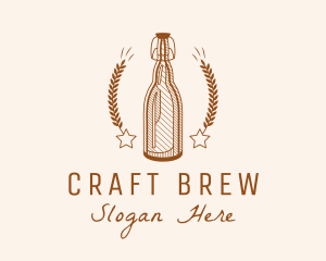 Ale - Wheat  Distillery Bottle logo design