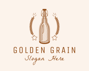 Wheat - Wheat  Distillery Bottle logo design