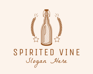 Alcohol - Wheat  Distillery Bottle logo design