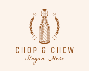 Wheat  Distillery Bottle logo design