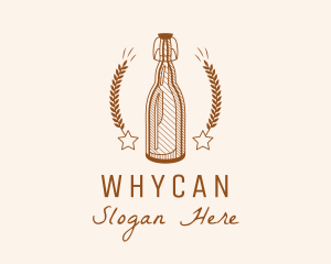 Beer Company - Wheat  Distillery Bottle logo design