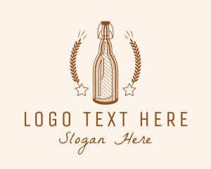 Wheat  Distillery Bottle Logo