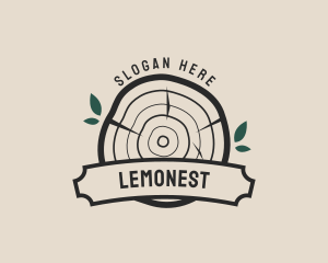 Wood Log Lumberjack Logo