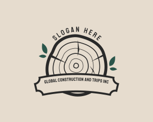 Tradesperson - Wood Log Lumberjack logo design