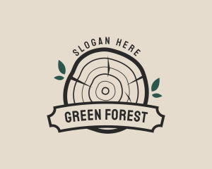 Wood Log Lumberjack logo design