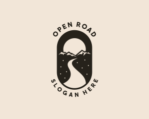 Road Mountain Peak logo design