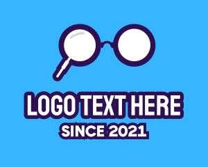 Expert - Magnifying Glass Eyeglasses logo design