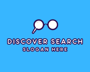 Magnifying Glass Eyeglasses logo design