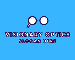 Eyewear - Magnifying Glass Eyeglasses logo design