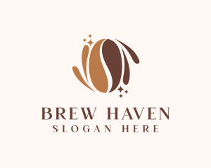 Brew - Coffee Bean Cafe logo design