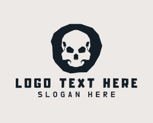 Skate Shop - Scary Skull Streetwear logo design