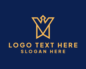 Marketing Business Consulting Letter V  Logo