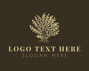 Gold - Golden Tree Agriculture logo design