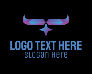 Talisman - Crystal Star Horn logo design